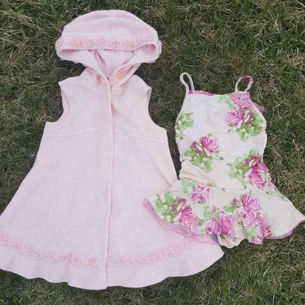 Sz 4 / 5 Kate Mack Swimsuit + Coverup Set